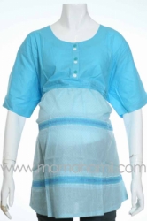 baju hamil jumbo polkadot biru  BHJ 49  large